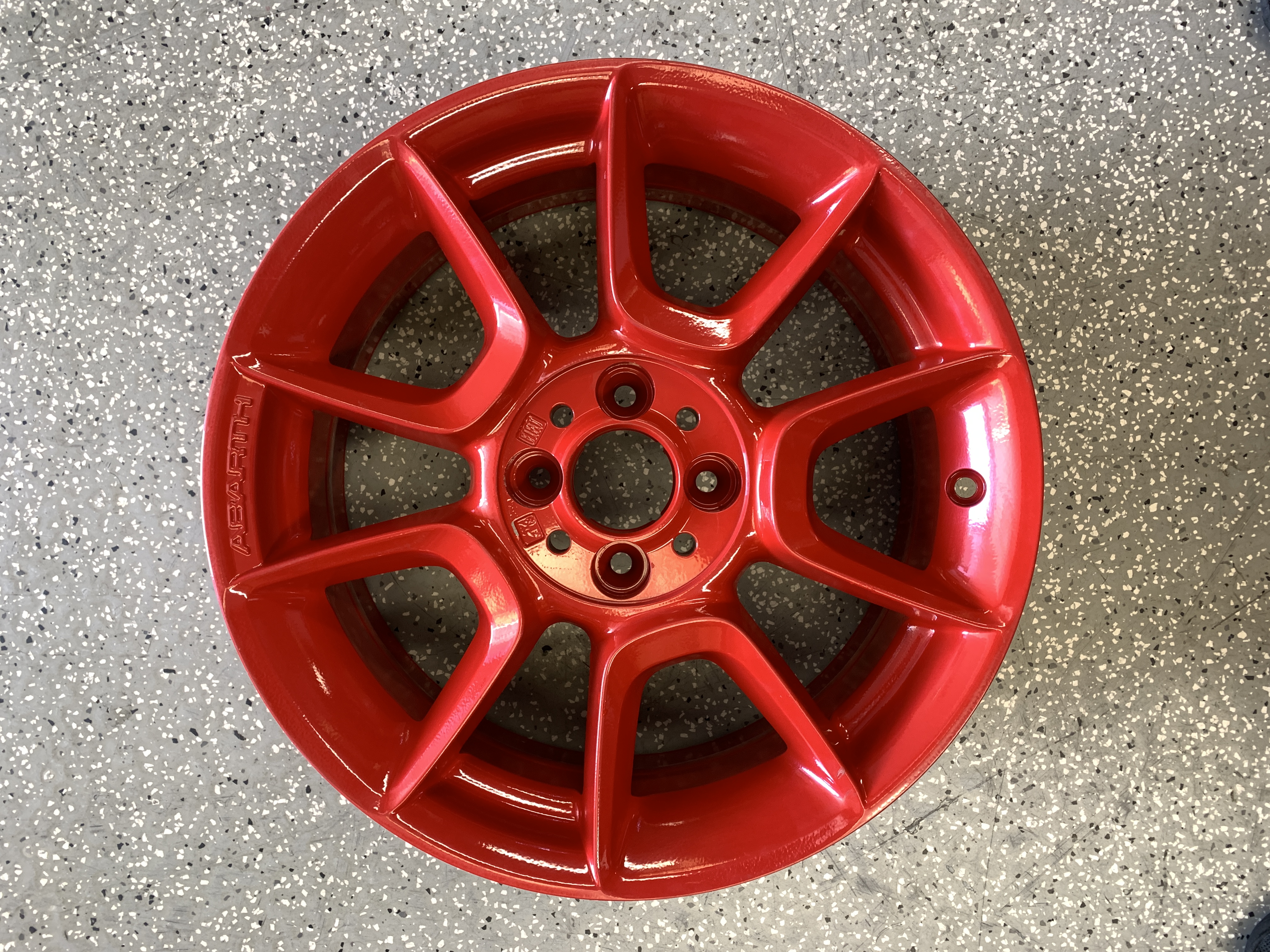 FIAT 500 Wheels (set of 4) - ABARTH 16" - Custom Powder Coated Gloss Red